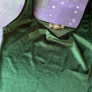 Pretty Little Thing Green Velvet Party Dress 12/M